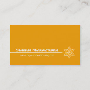 Sleek Star Business Card, Yellow Card