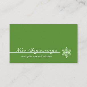 Sleek Starlight Business Card, Kelly Green Card
