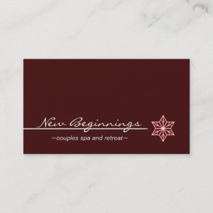 Sleek Starlight Business Card, Maroon Card