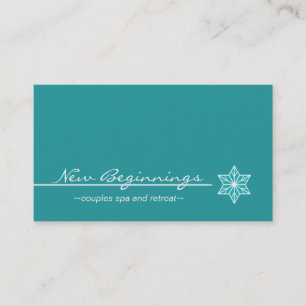 Sleek Starlight Business Card, Turquoise Card