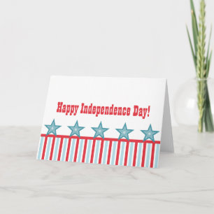 Sleek Stars and Stripes July 4th Greeting Card