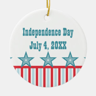 Sleek Stars and Stripes Keepsake Ornament