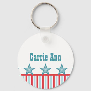 Sleek Stars and Stripes Keychain