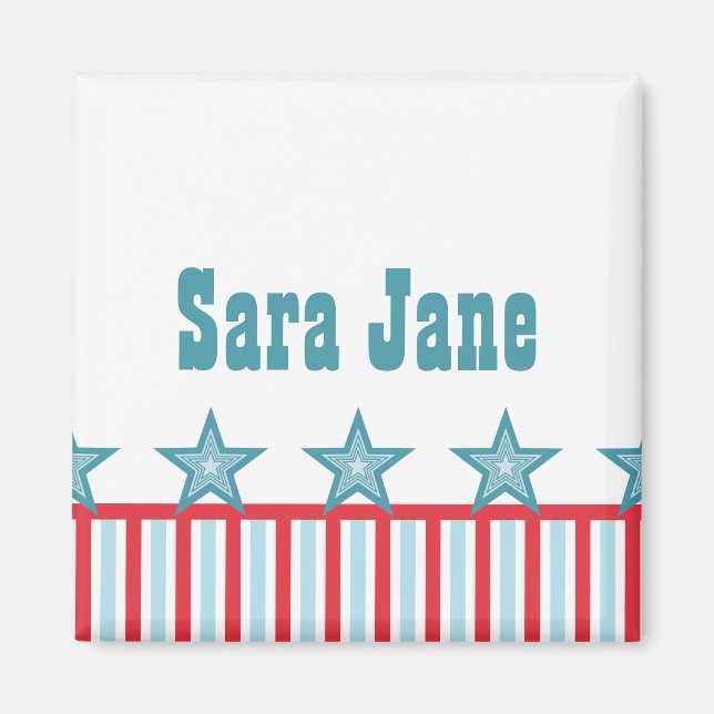 Sleek Stars and Stripes Magnet (Front)