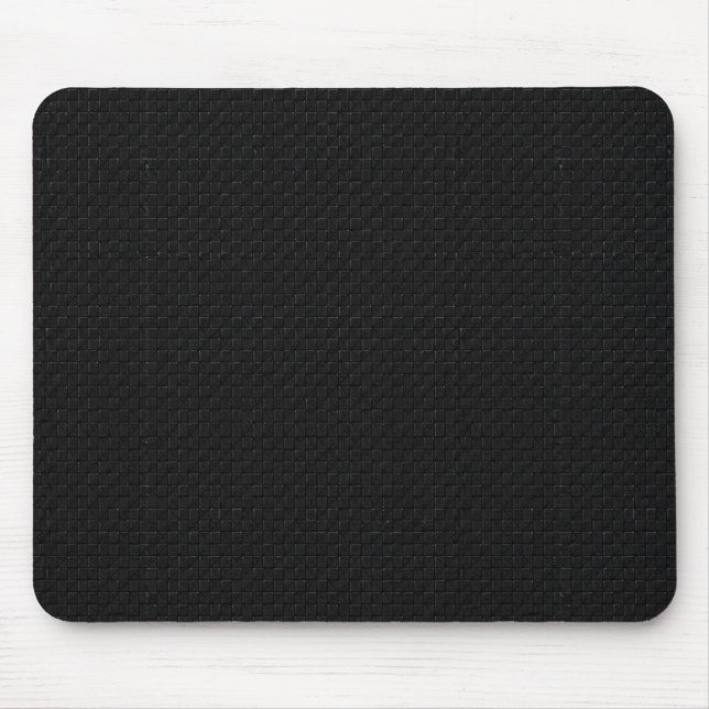 Sleek Stealth Black Carbon Micro Tech Texture Mouse Pad (Front)