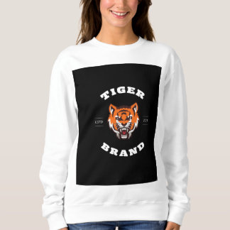 Sleek & Stylish: Black and Orange Professional Log Sweatshirt