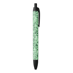 Sleek Stylish Chic Green Colourful Pattern Black Ink Pen