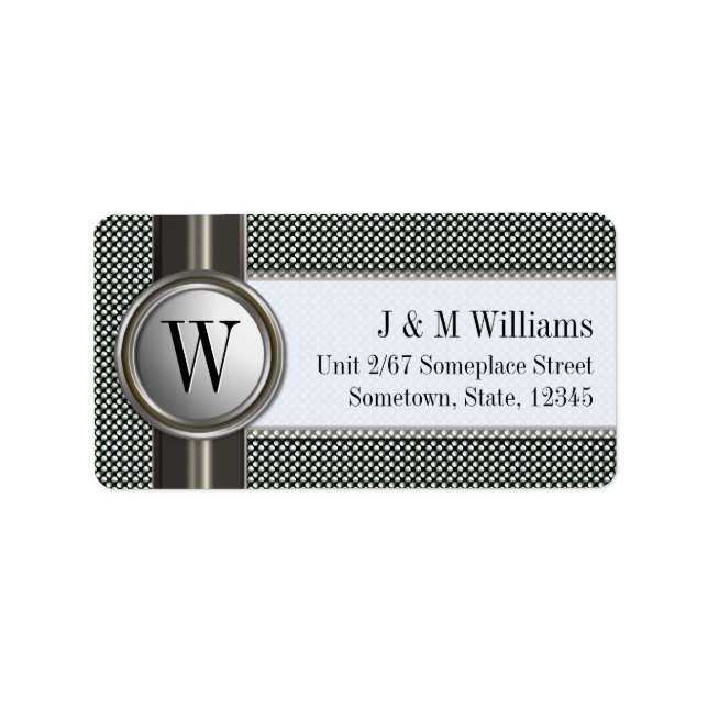 Sleek + Stylish Metallic Silver Address Labels (Front)