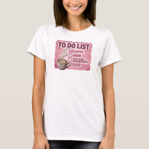 Sleek & Stylish Pink COFFEE WORK TRUE CRIME T-Shirt