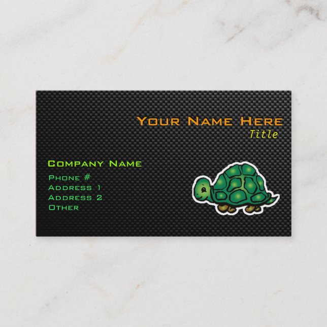 Sleek Turtle Business Card (Front)