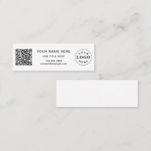 Sleek White Space Mini Calling Card for Profession