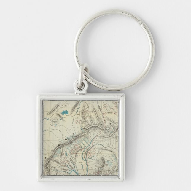 Sleem's Map of Central Alaska Key Ring (Front)