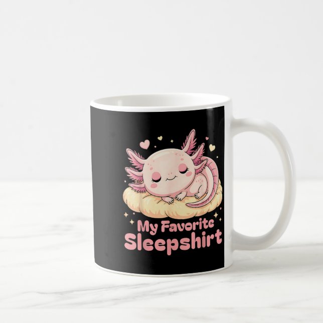 Sleeng Pajamas Axolotl Favorite Sleepshirt Women G Coffee Mug (Right)