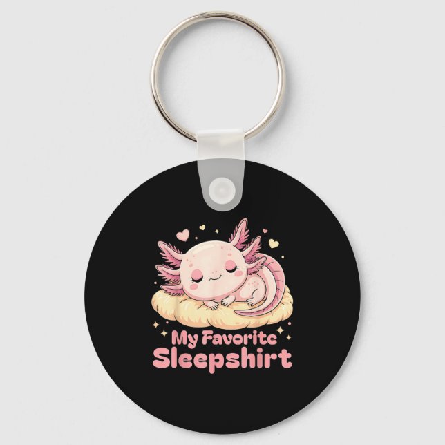 Sleeng Pajamas Axolotl Favorite Sleepshirt Women G Key Ring (Front)