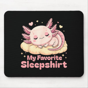 Sleeng Pajamas Axolotl Favorite Sleepshirt Women G Mouse Pad
