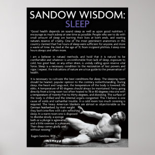 Sleep Advice - Eugen Sandow Wisdom Poster