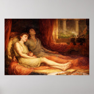 Sleep and His Half Brother Death by Waterhouse Poster