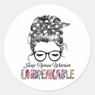 Sleep Apnoea Awareness Ribbon Support Gifts Classic Round Sticker