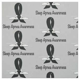 Sleep Apnoea Awareness Ribbon Swans of Hope Fabric
