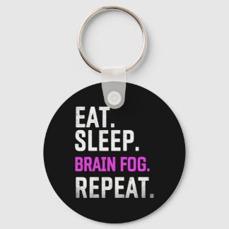 Sleep Brain Fog Repeat Fibromyalgia Awareness Lupu Key Ring