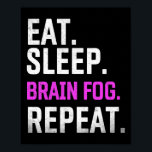 Sleep Brain Fog Repeat Fibromyalgia Awareness Lupu Poster<br><div class="desc">Sleep Brain Fog Repeat Fibromyalgia Awareness Lupus 1</div>