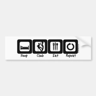 Sleep Climb Eat Repeat Bumper Sticker