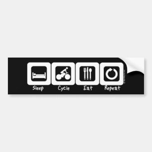 Sleep Cycle Eat Repeat Bumper Sticker