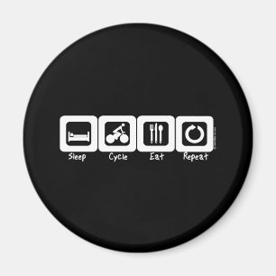 Sleep Cycle Eat Repeat Magnet