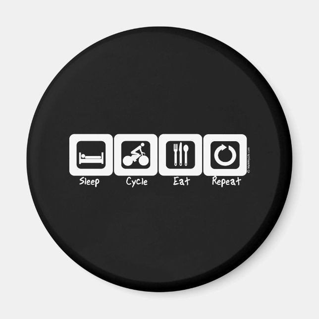 Sleep Cycle Eat Repeat Magnet (Front)