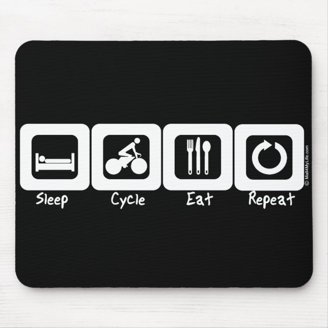 Sleep Cycle Eat Repeat Mouse Pad (Front)