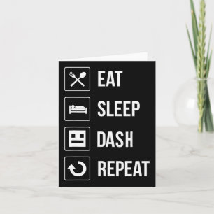 Sleep Dash Repeat Video Game Geometry Video Gamer  Card