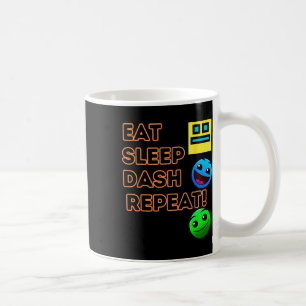 Sleep Dash Repeat Video Game Geometry Video Gamer Coffee Mug