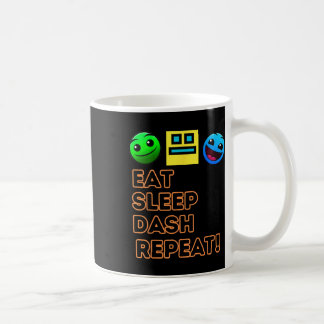 Sleep Dash Repeat Video Game Geometry Video Gamer Coffee Mug