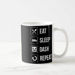 Sleep Dash Repeat Video Game Geometry Video Gamer Coffee Mug