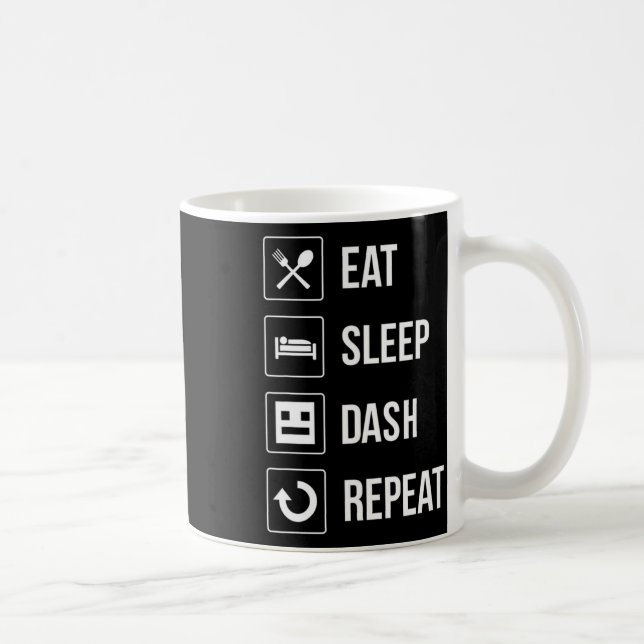 Sleep Dash Repeat Video Game Geometry Video Gamer  Coffee Mug (Right)