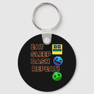 Sleep Dash Repeat Video Game Geometry Video Gamer  Key Ring