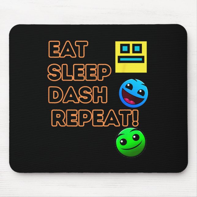 Sleep Dash Repeat Video Game Geometry Video Gamer  Mouse Pad (Front)