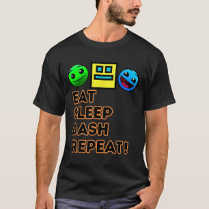 Sleep Dash Repeat Video Game Geometry Video Gamer T-Shirt