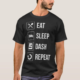 Sleep Dash Repeat Video Game Geometry Video Gamer T-Shirt
