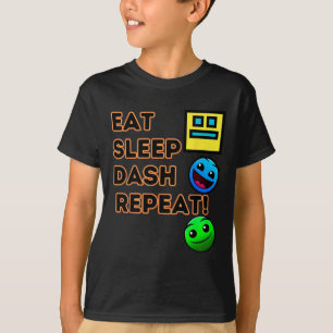 Sleep Dash Repeat Video Game Geometry Video Gamer T-Shirt
