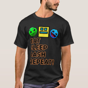 Sleep Dash Repeat Video Game Geometry Video Gamer T-Shirt