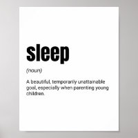 Sleep Definition New Parents Funny Saying