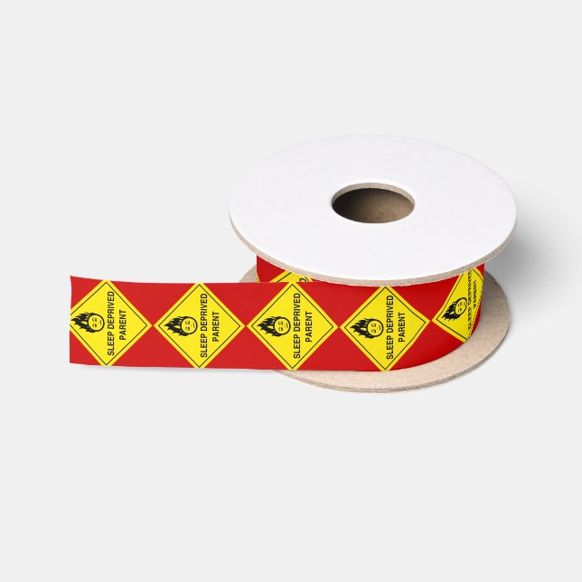 Sleep Deprived Parent Satin Ribbon (Spool)