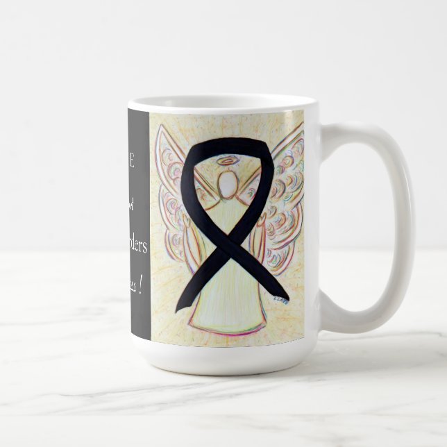 Sleep Disorders Awareness Ribbon Angel Custom Mug (Right)