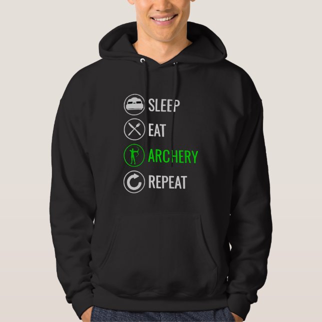 Sleep Eat Archery Repeat Hoodie (Front)