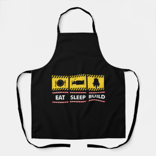Sleep Eat Build Repeat Building Blocks Bricks Apron