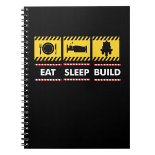 Sleep Eat Build Repeat Building Blocks Bricks Notebook