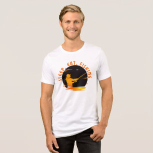 Sleep, Eat, Fishing Tri-Blend Shirt
