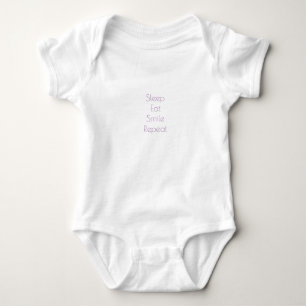 Sleep,Eat,Smile,Repeat Baby Bodysuit