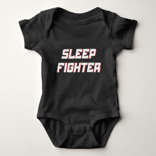 Sleep fighter funny sleepless baby bodysuit